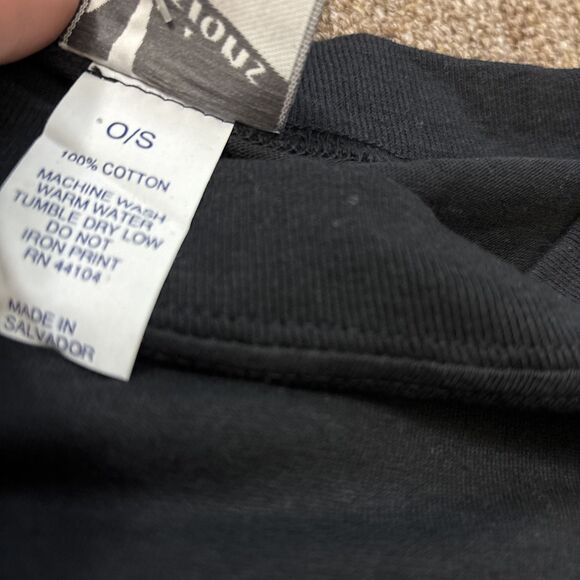 Vintage 90s Valentines Heart Black T-Shirt OS NWT Dead stock NOS - Picture 6 of 7